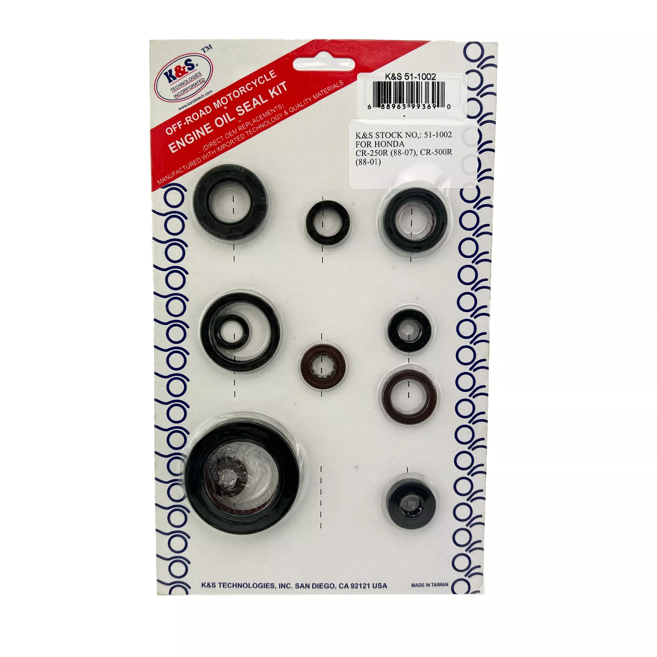 OIL SEAL SET 88-07 CR250 CR500 KS 51-1002