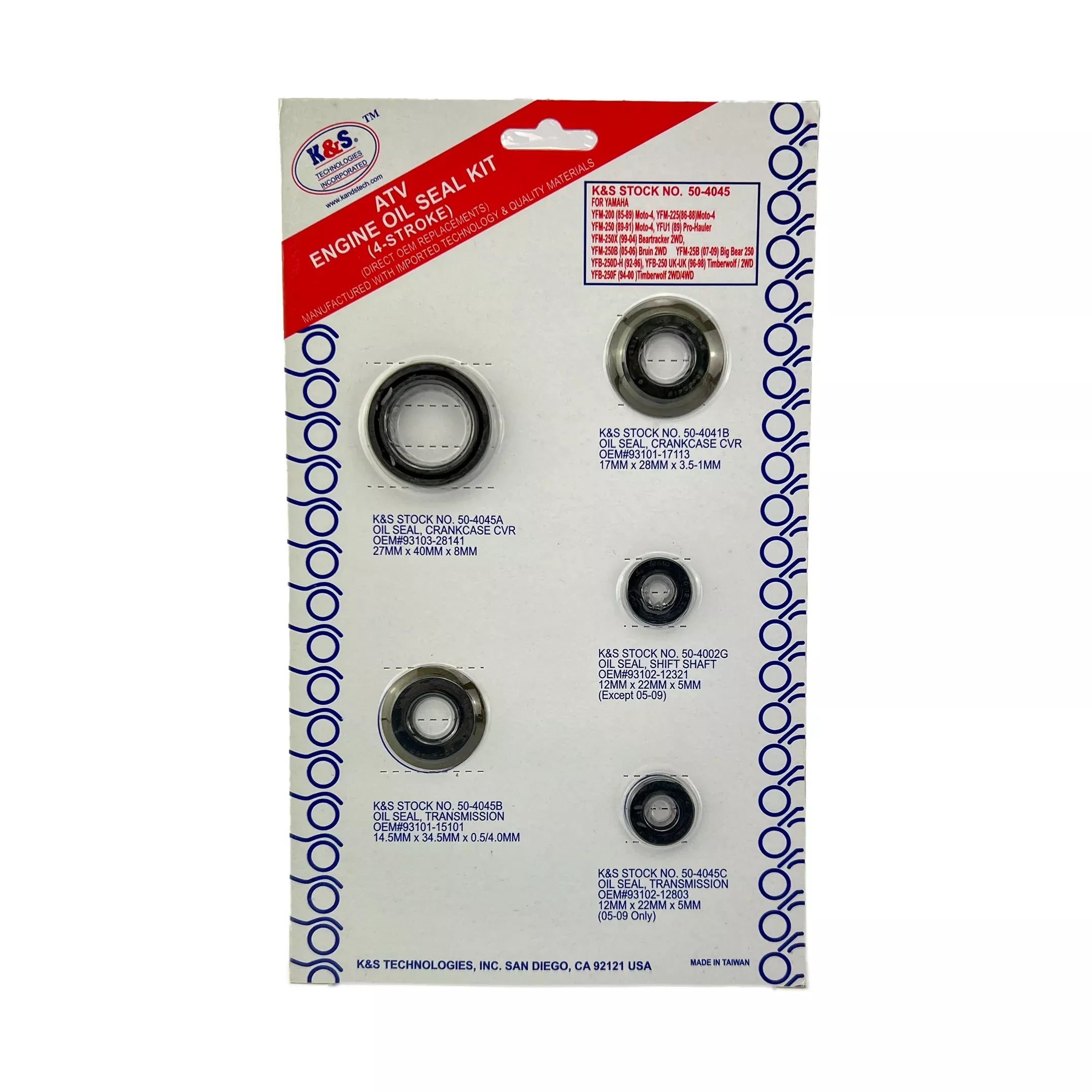 OIL SEAL SET YFM ATV QUAD KS50-4045