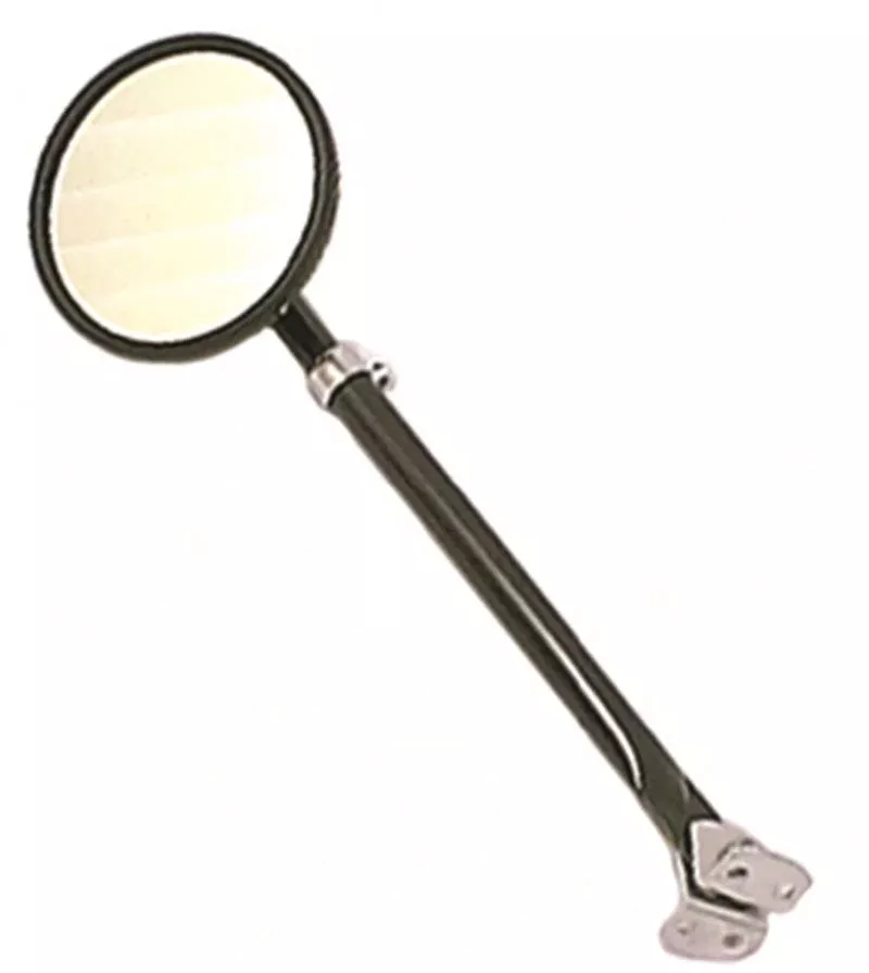 Omix Round Mirror w/ Arm & Bracket Black 11001.01 fits 1949-1958 Jeep Willys