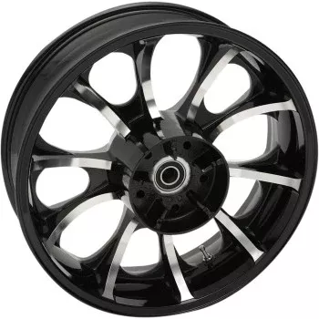 (OPEN BOX) Coastal Moto 0202-2104 3D-LGO185BC Largo Precision Cast 3D Rear Wheel Single Disc Rear Black 18″x5.50″ No For Harley Touring 2009-2020