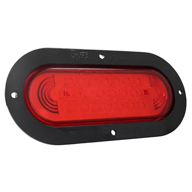 OVAL RED W/ BLACK FLANGE