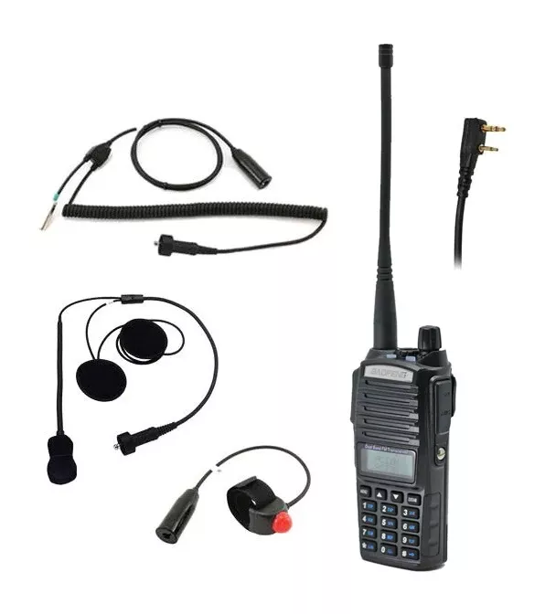 PCI Race Radios Bao Feng Uv-82c HH Radio Helmet Kit