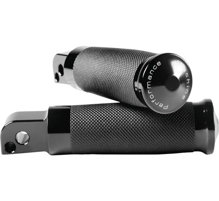 Performance Machine Black Contour Rear Footpegs Harley M8 Softail 18-20