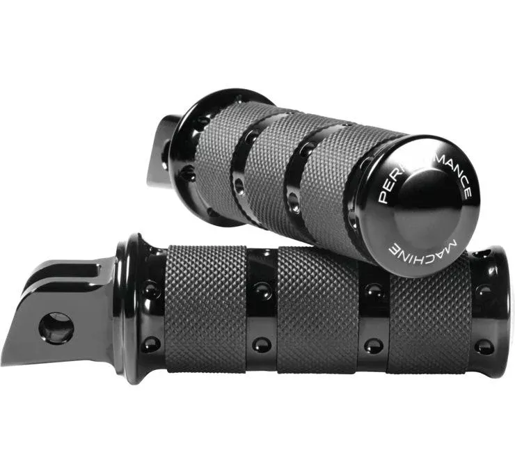 Performance Machine Black XLS Front Footpeg Harley Milwaukee-Eight Softail 18-Up
