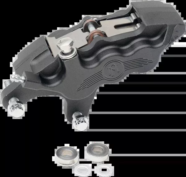 Performance Machine (PM) 6 Piston Caliper – 11.5″ – Left – Black Ops