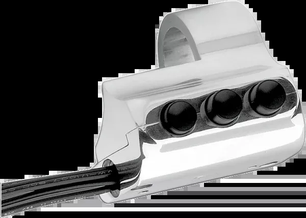Performance Machine (PM) Contour Billet Handlebar Switch – Right Side – Three Button – Chrome