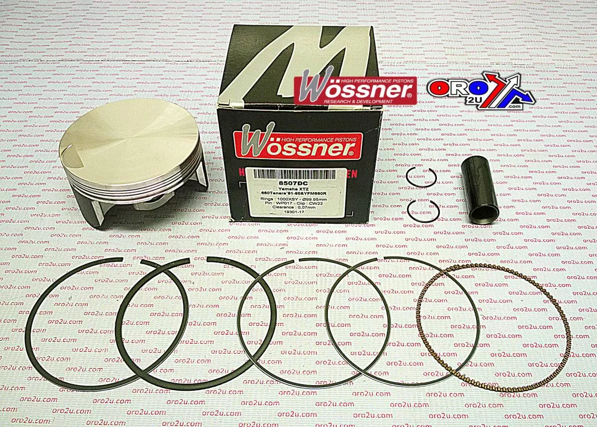PISTON KIT 01-04 YFM660 100 A, WOSSNER 8507DA YAMAHA ATV 3YF-11631-00-X0