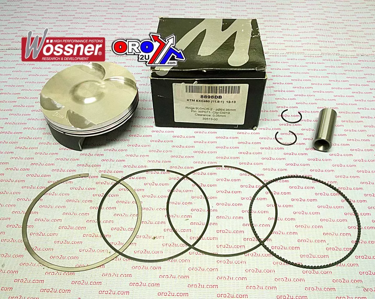 PISTON KIT 12-14 EXC-F450 95mm, WOSSNER 8898DC KTM