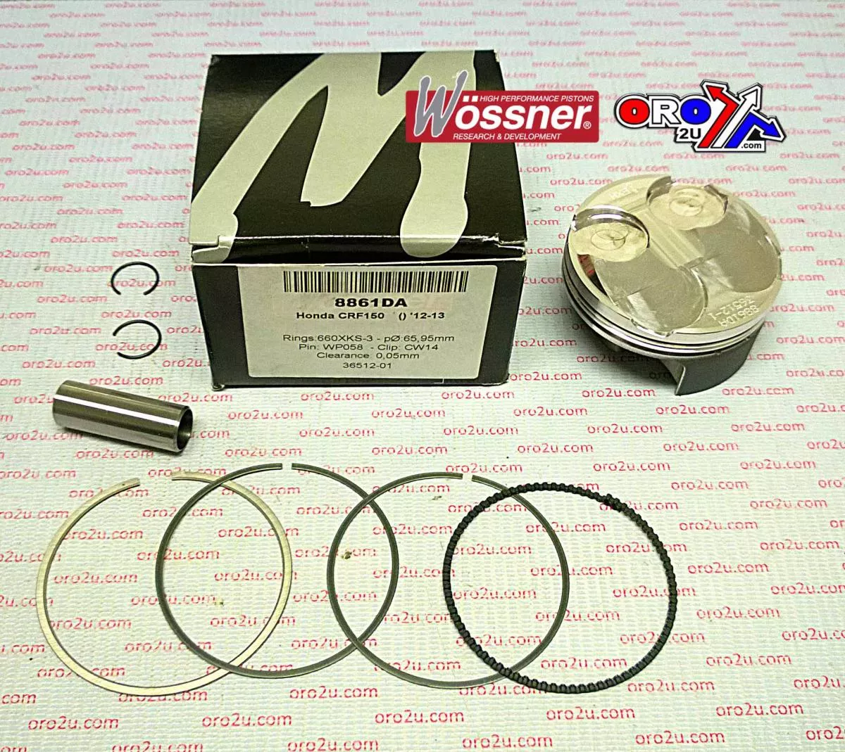 PISTON KIT 12-18 CRF150R 66.00, 8861DB WOSSNER
