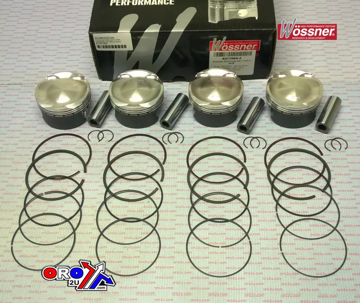 PISTON KIT 2000-2005 KAWASAKI ZX12 WOSSNER K8779DA-4