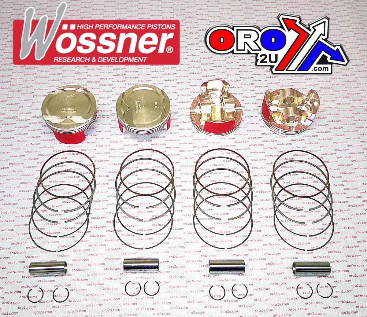 PISTON KIT 81 SET/4 1999-2007 SUZUKI HAYABUSA HC WOSSNER K8730DA-4 HC 3-RING