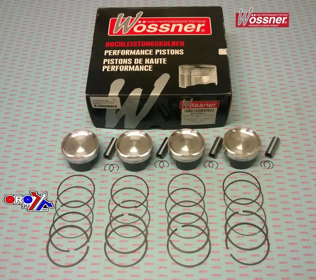 PISTON KIT Harley XR750 2-RING, WOSSNER K8680DA-2 80.32mm, Davidson XR750 977cc