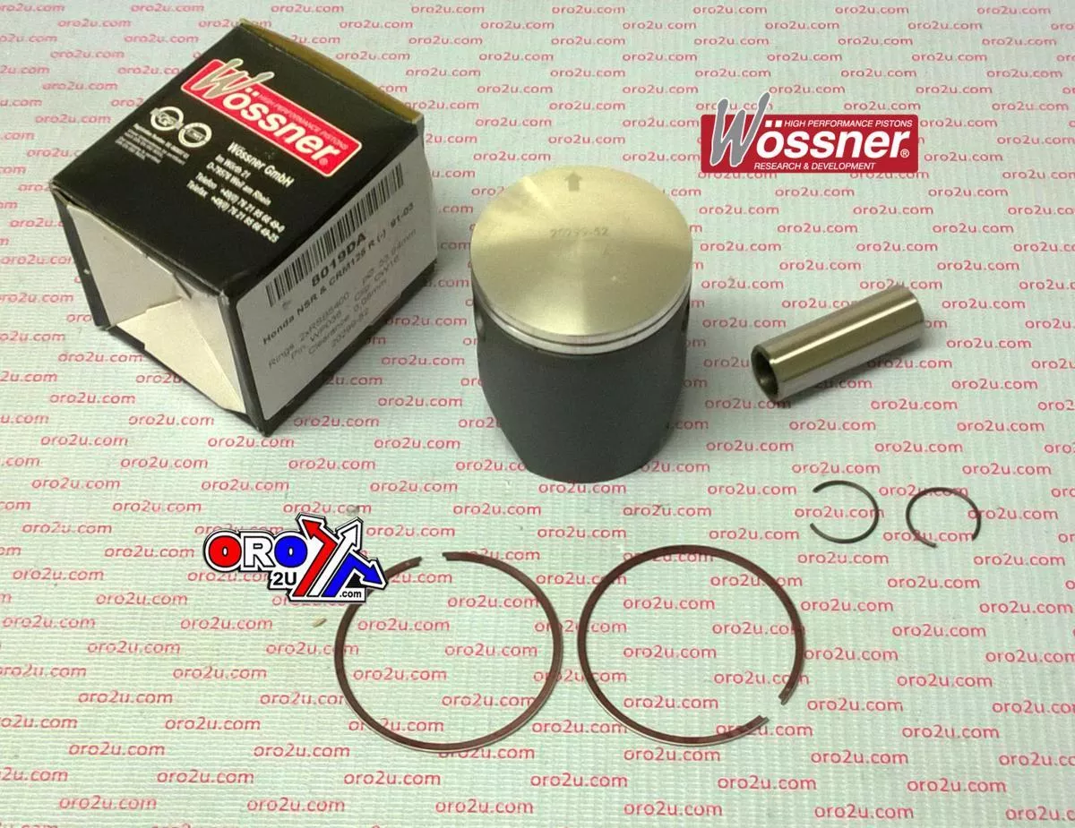 PISTON KIT NSR125 B 54.00mm, WOSSNER 8019DB HONDA ROAD