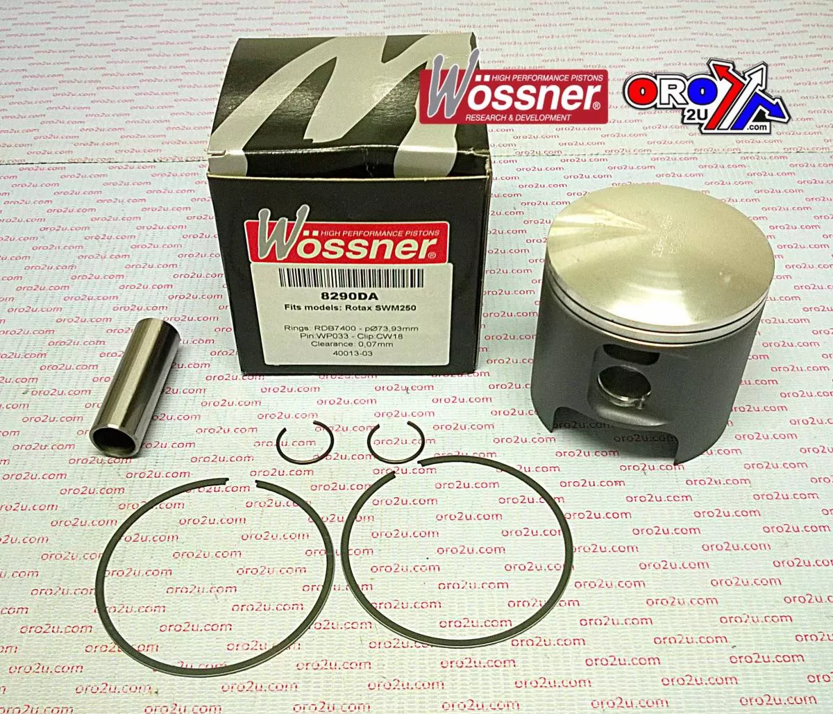 PISTON KIT ROTAX SWM250 75.00, WOSSNER 8290D100