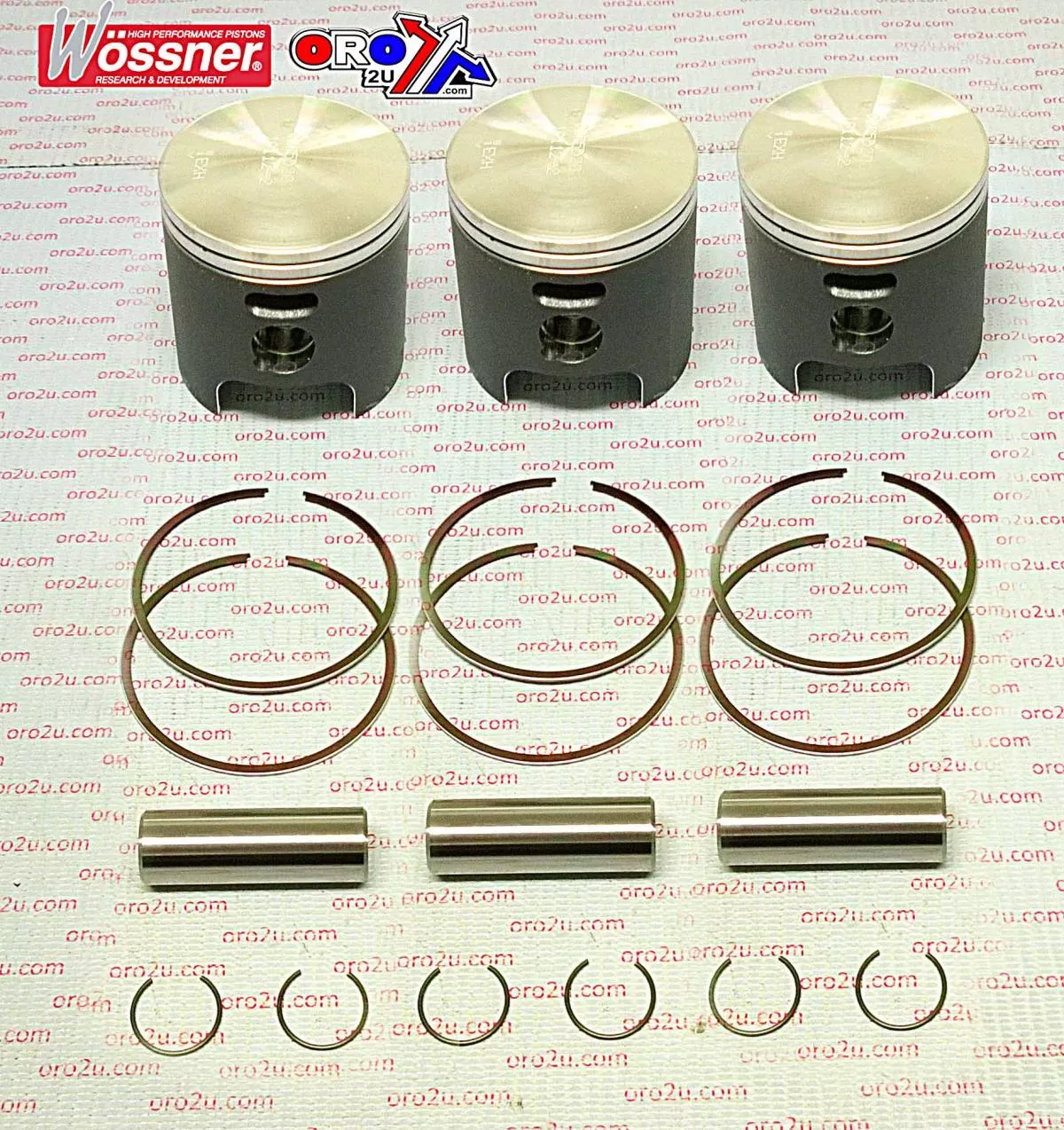 PISTON KIT SET/3 KAW. 400 S3, WOSSNER K8275D100-3 58.00mm