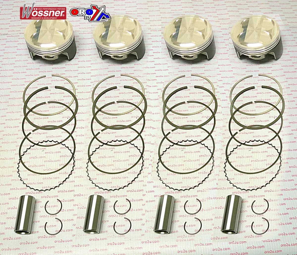 PISTON KIT SET/4 83mm OVERSIZE 5.00mm SUZUKI GSXR1100 WOSSNER K8530D500-4
