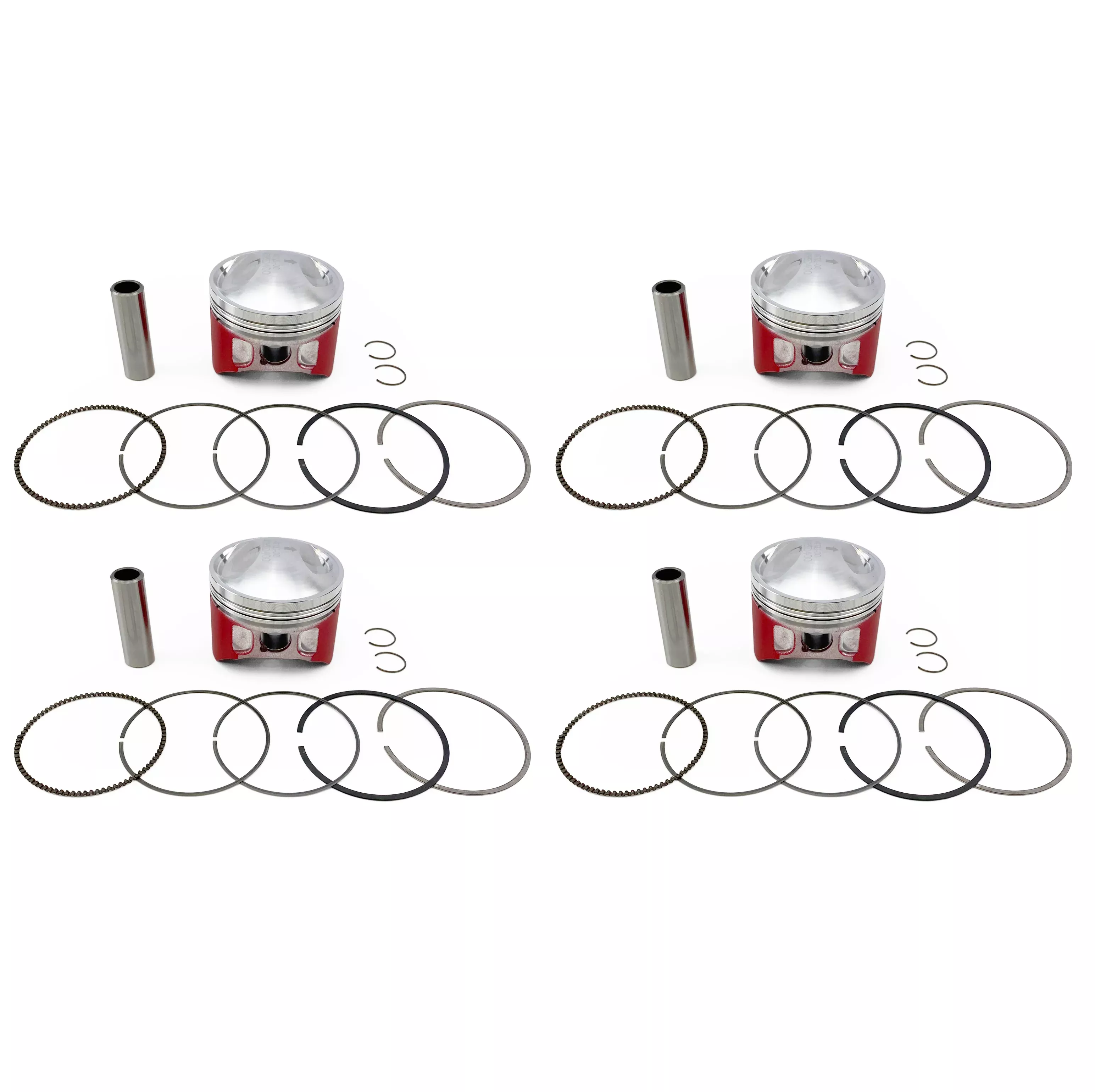 PISTON KIT, SET OF 4, SUZUKI GS750 2V 1977-1979, WOSSNER K4065D400-4