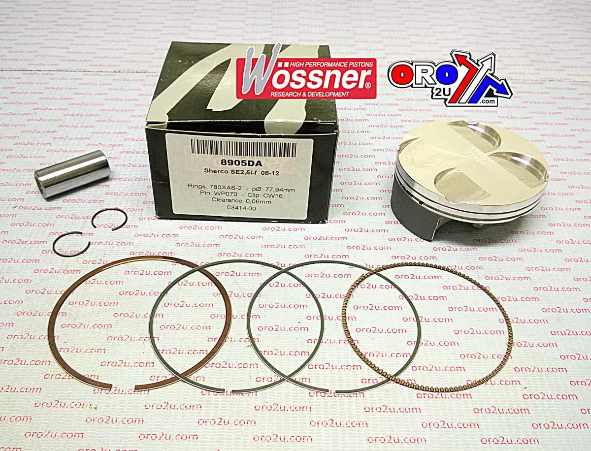 PISTON KIT SHERCO 250 78.00, WOSSNER 8905DC 4-STK SE2.5i-F