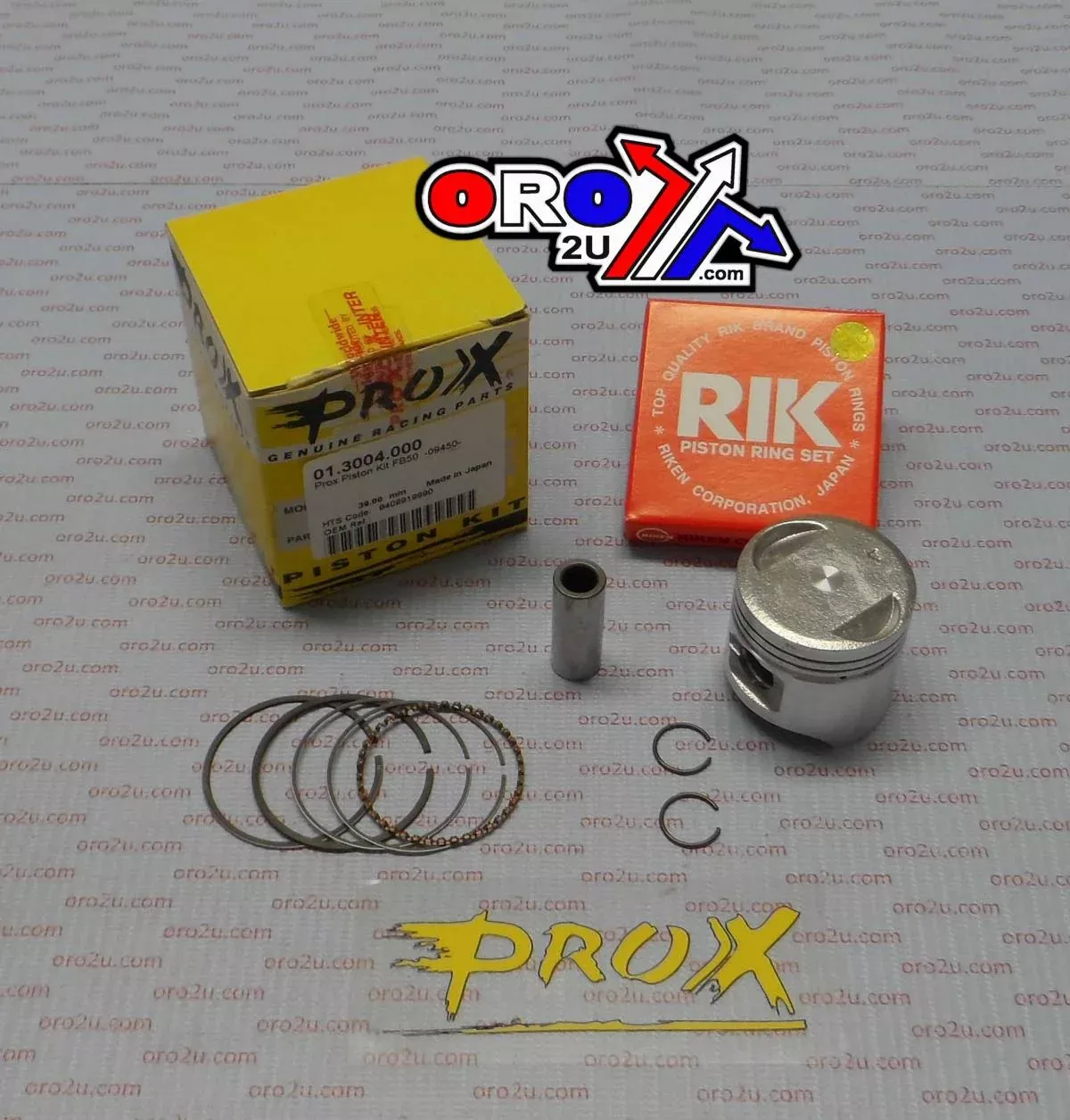 PISTON KIT SUZUKI 50cc 39.00mm, PROX 01.3004.000 FB50, -09450-