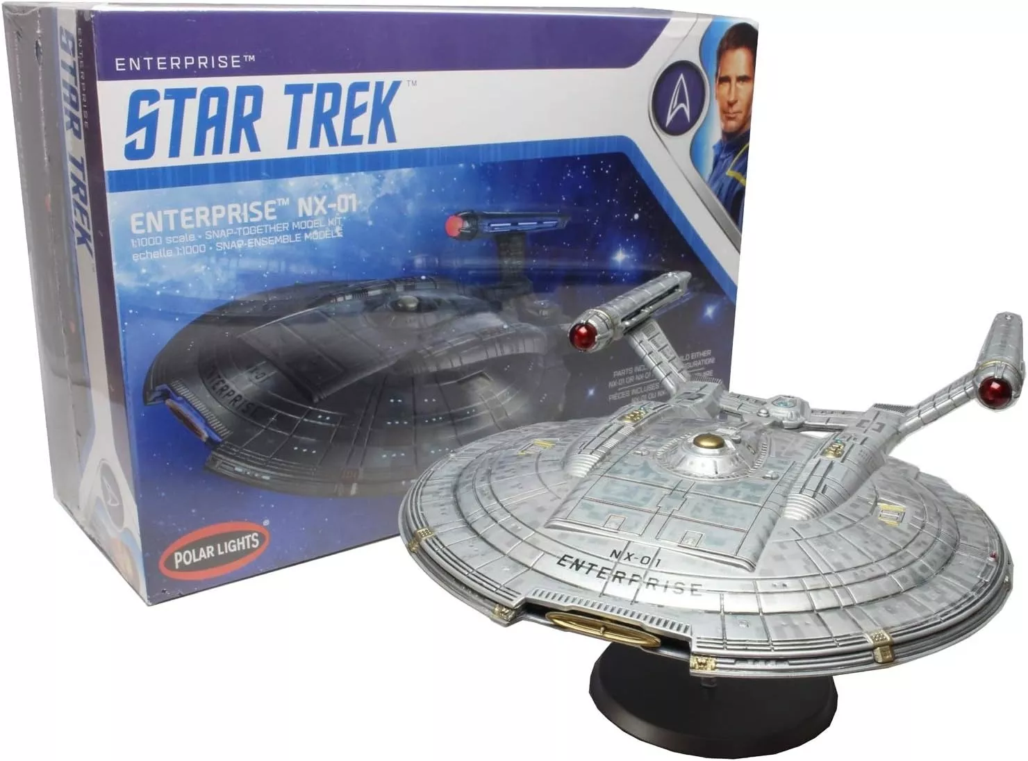 Polar Lights Star Trek Space Ship "Enterprise NX-01" Star Trek: Enterprise (1:1000 Scale SNAP Kit)