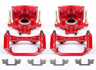 Power Stop S5030 Rear Pair High-Temp Red Calipers for Cadillac, Chevy SUVs