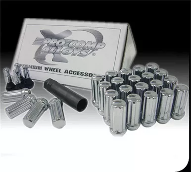 Pro Comp Alloys 11134 Lug Nut Kit 12 x 1.5 Spline 6 Lug with Valve Stem