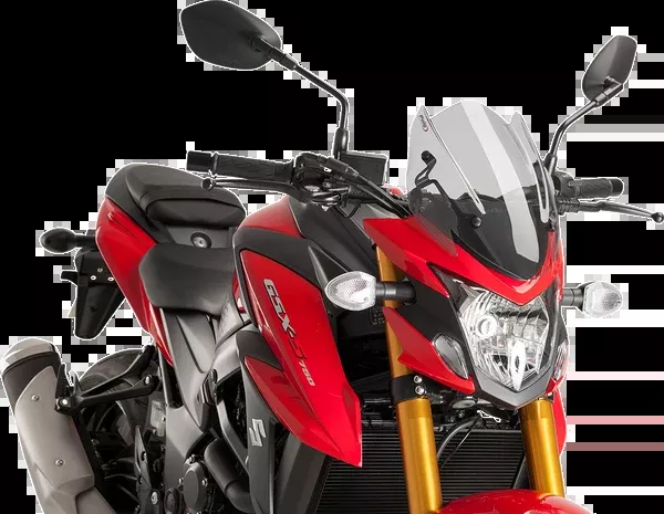 PUIG HI-Tech Parts Naked Sport Windscreen - 12-1/4" - Smoke - Suzuki
