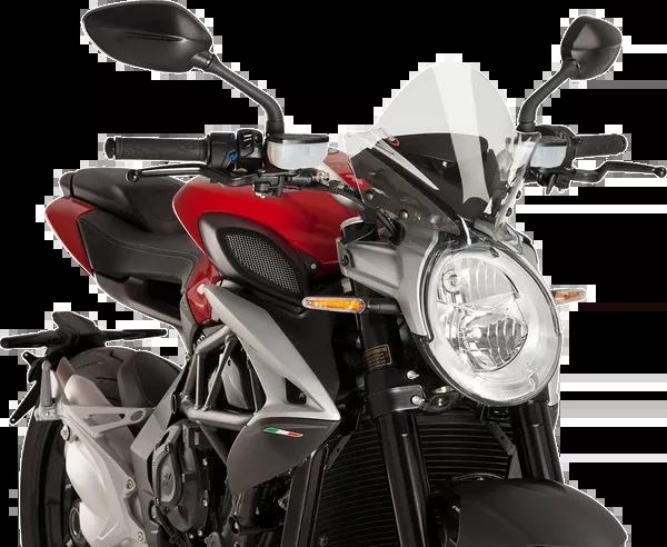 PUIG HI-Tech Parts New Generation Windscreen - 10-1/2" - Black - Brutale 800