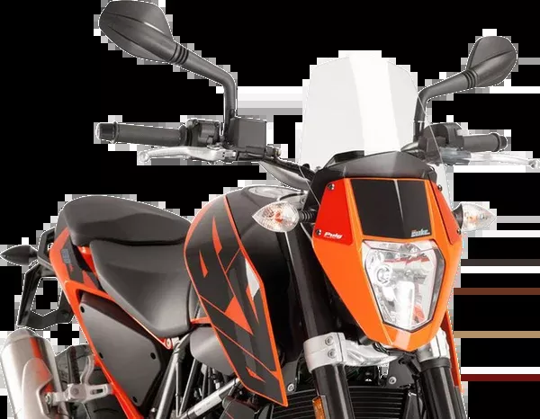 PUIG HI-Tech Parts New Generation Windscreen - 10-1/2" - Clear - KTM 390