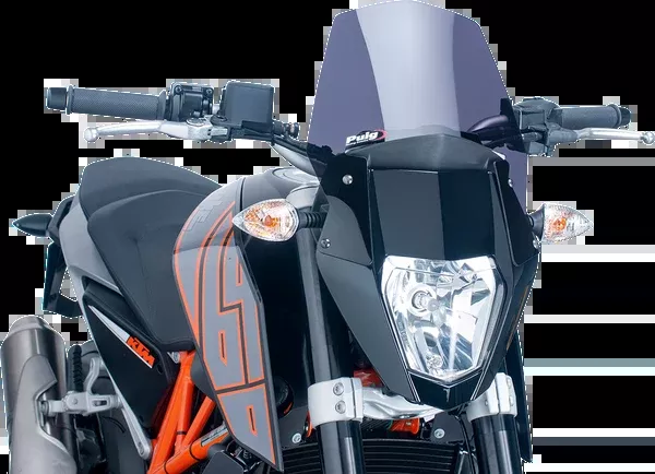 PUIG HI-Tech Parts New Generation Windscreen - 10-1/2" - Dark Smoke - KTM 690