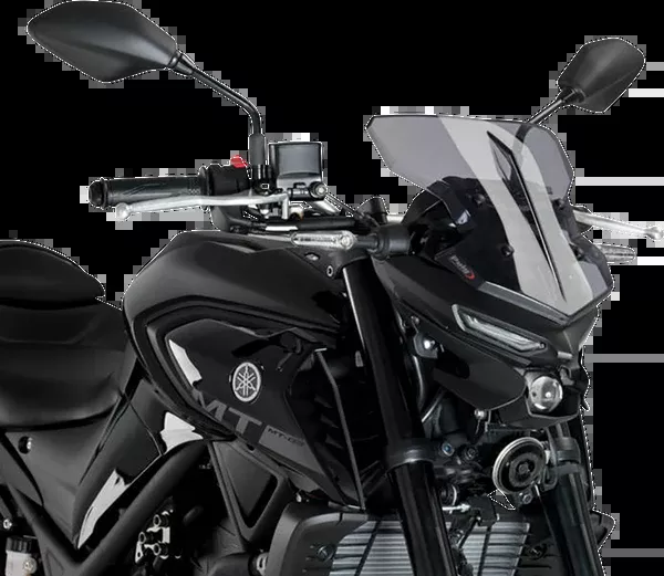 PUIG HI-Tech Parts New Generation Windscreen - 11-3/4" - Smoke - MT-03