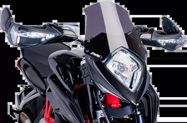 PUIG HI-Tech Parts New Generation Windscreen - 12-1/4" - Dark Smoke - Rivale 800