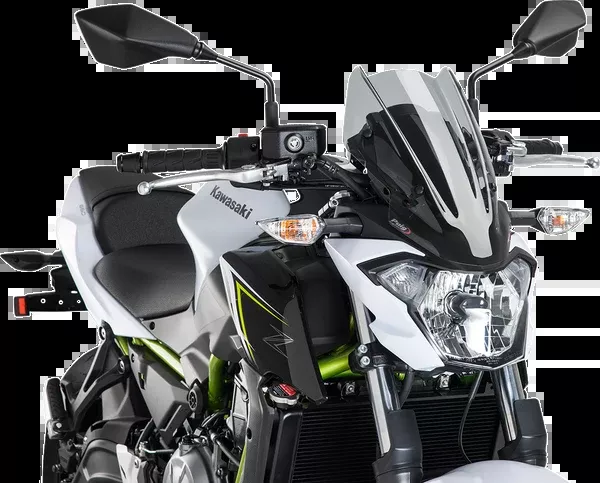 PUIG HI-Tech Parts New Generation Windscreen - 13-3/8" - Smoke - Kawasaki