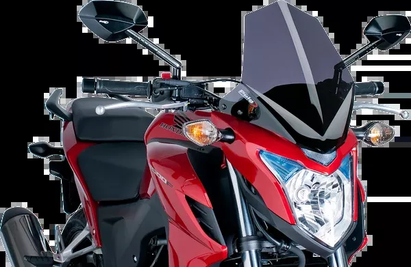 PUIG HI-Tech Parts New Generation Windscreen - 14-3/8" - Dark Smoke - CB500F