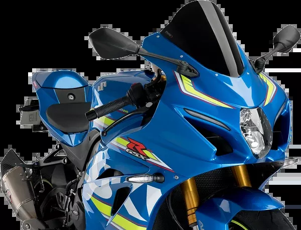 PUIG HI-Tech Parts Race Windscreen - 11-1/4" - Black - GSX-R