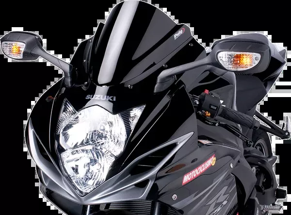 PUIG HI-Tech Parts Race Windscreen - 11" - Black - GSX-R600/GSX-R750