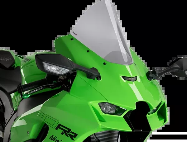 PUIG HI-Tech Parts Race Windscreen - 12-1/2" - Smoke - Ninja ZX-10R