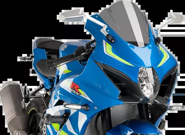 PUIG HI-Tech Parts Race Windscreen - 12-1/4" - Dark Smoke - Suzuki