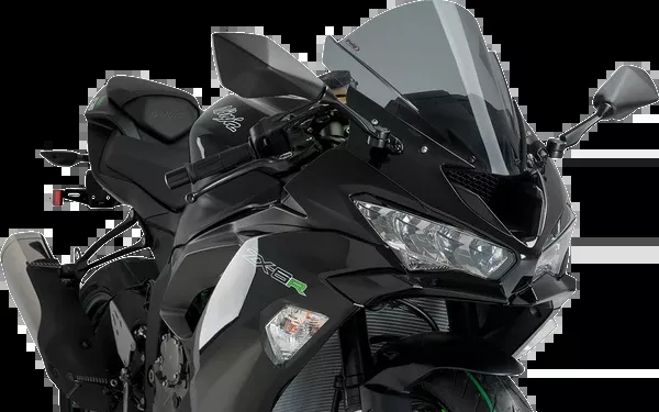 PUIG HI-Tech Parts Race Windscreen – 13-3/4″ – Dark Smoke – ZX-6R