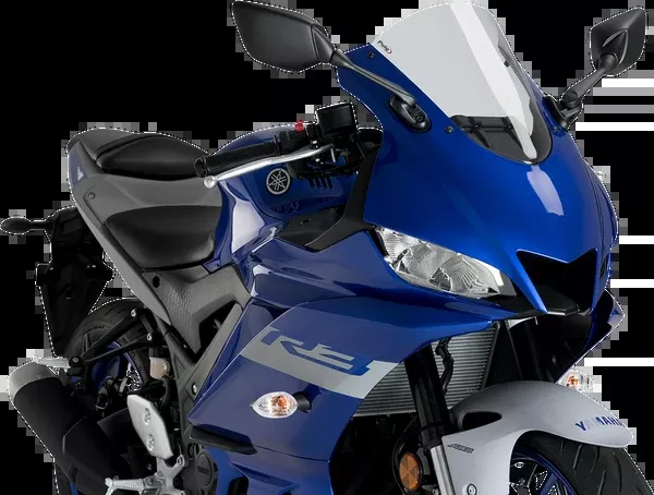 PUIG HI-Tech Parts Race Windscreen – 13″ – Clear – YZF-R3