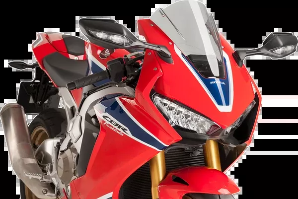 PUIG HI-Tech Parts Race Windscreen - 13" - Smoke - Honda