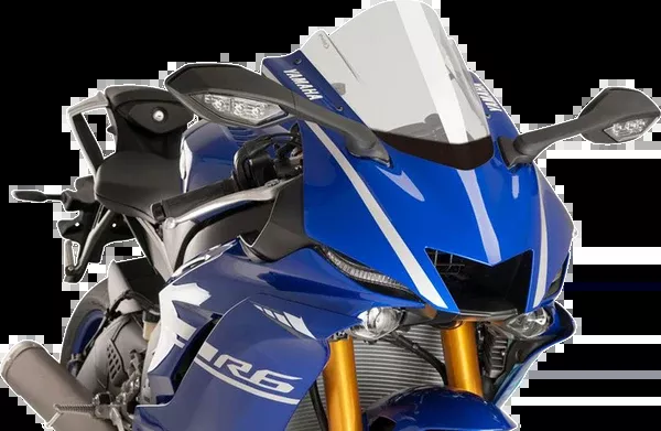PUIG HI-Tech Parts Race Windscreen - 14-1/4" - Clear - Yamaha