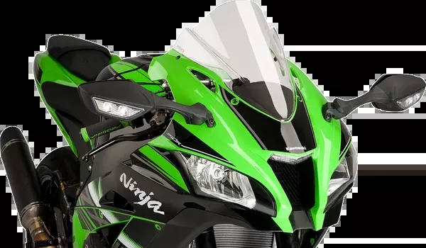 PUIG HI-Tech Parts Race Windscreen - 14-1/4" - Clear - ZX10R