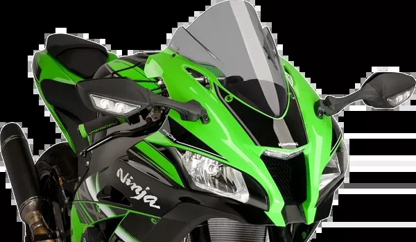 PUIG HI-Tech Parts Race Windscreen - 14-1/4" - Smoke - ZX10R