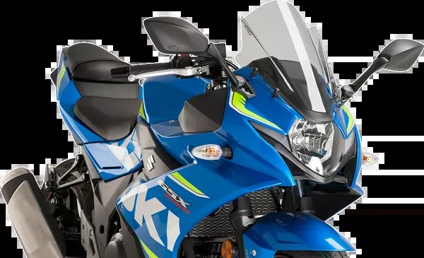 PUIG HI-Tech Parts Race Windscreen - 14-3/8" - Smoke - Suzuki