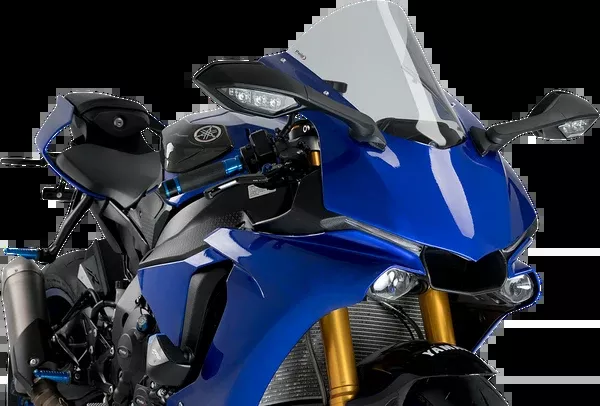 PUIG HI-Tech Parts Race Windscreen - 14-3/8" - Smoke - YZF-R1