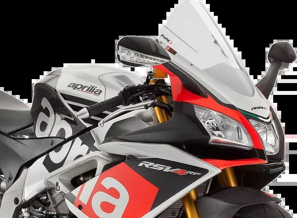PUIG HI-Tech Parts Race Windscreen – 15-1/2″ – Clear – RSV4
