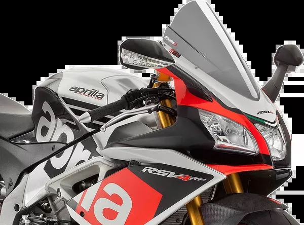 PUIG HI-Tech Parts Race Windscreen – 15-1/2″ – Light Smoke – RSV4