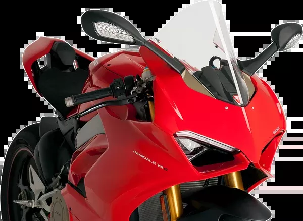 PUIG HI-Tech Parts Race Windscreen - 15-3/4" - Clear - Ducati