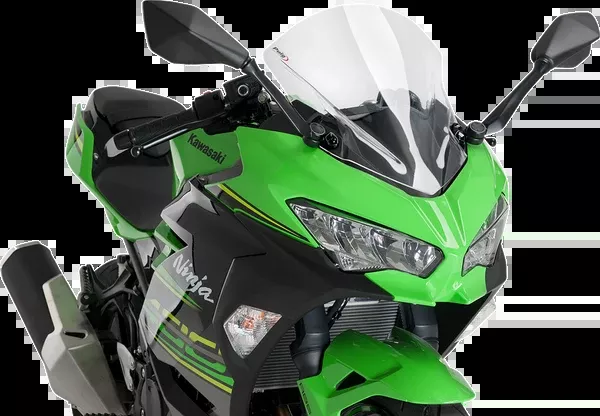 PUIG HI-Tech Parts Race Windscreen – 15-3/4″ – Clear – Kawasaki